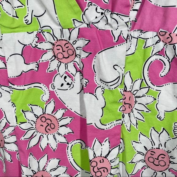 Vintage Lilly Pulitzer Lioness and Sunflower Print Shift Dress (4) - Picture 3 of 8